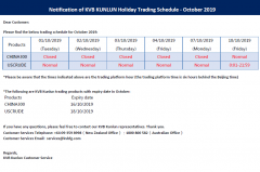  Notification of KVB KUNLUN Holiday Trading Schedule OCT 201